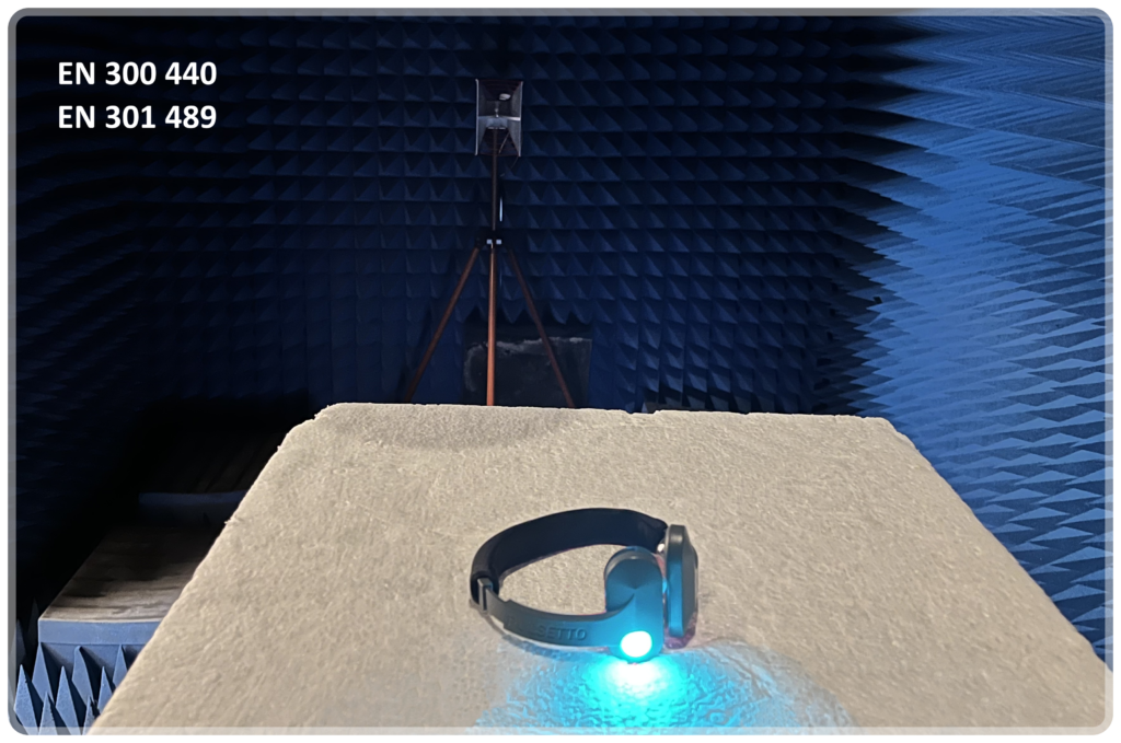 Pulsetto device Radio Performance and EMC testing using Broadband Horn antenna for CE certification