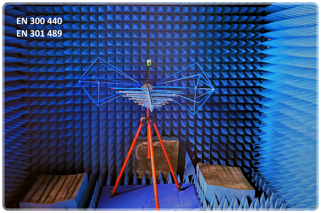 Pulsetto device Radio Performance and EMC testing using Broadband Hybrid antenna for CE certification